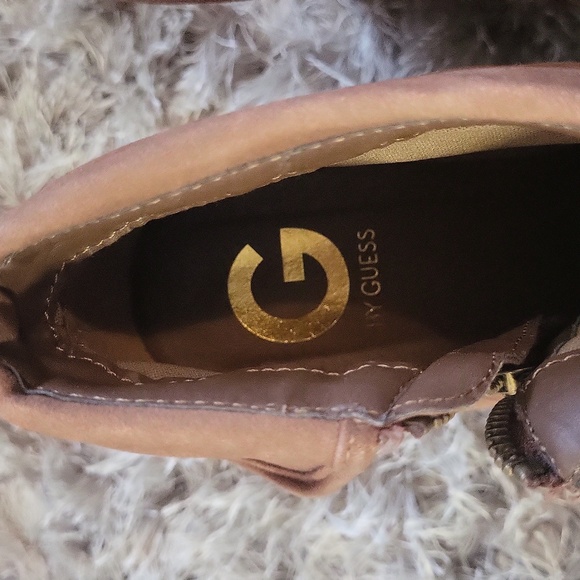 Guess Tan Wedge Ankle Boots - Picture 3 of 6